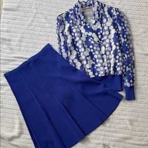 Flawless Vintage Elegant Castleberry NY Bouse and Skirt Set - Size 8